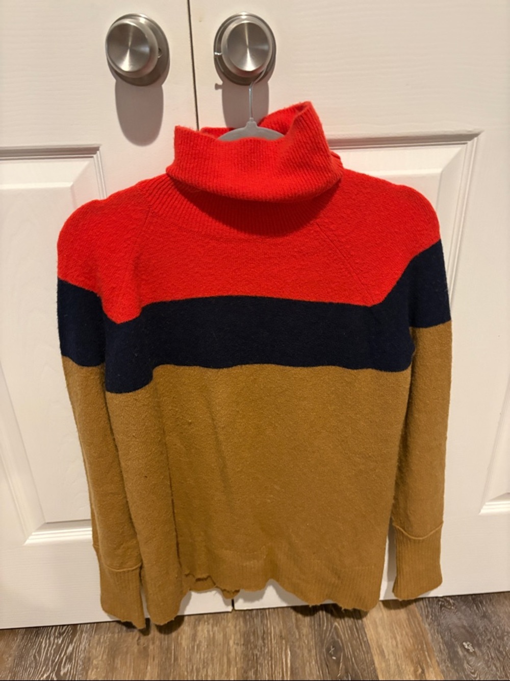 J.Crew women's colorblock turtleneck sweater